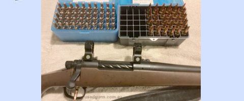 Excellent condition Remington 700 chambered in 300 Win Mag. Not sure of model, has brown and black fibreglass stock.Bore perfect. Fired 19 shots. Gun in fully C