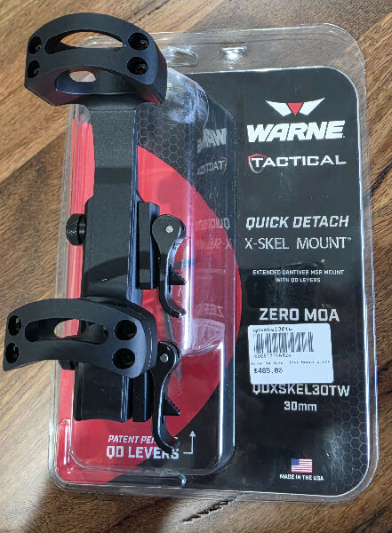 Brand new never used Warne QDP X-SKEL 30mm mount.