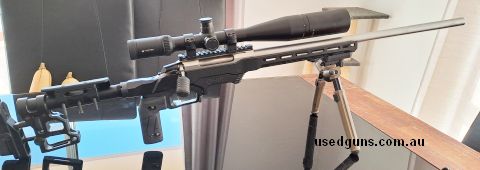 Tikka T3X varmint chambered in 223, housed in an MDT LSS-XL carbine chassis. I purchased the rifle in 2020 and immediately placed it into the chassis system. Th