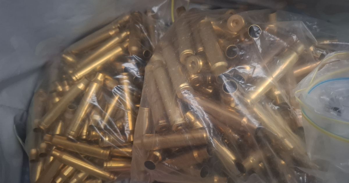 Assorted empty brass
