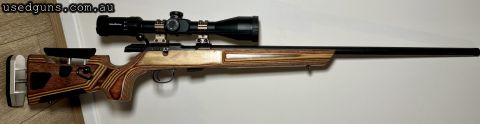 CZ 457 AT-ONE VARMINT Target Rifle 22LR, 5 shot magazine, 24" threaded barrel, Bolt Action. Serial No: D160037 (Cat A) Includes Nikko Stirling 6-24x50 scope. Ri
