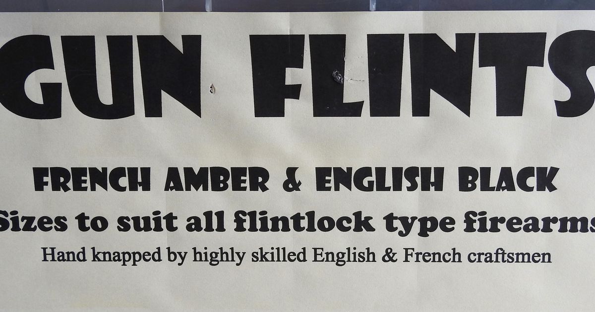 Flints for Blackpowder Firearms