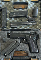 CZ 75 SP01 Shadow in very good condition with polished adjustable trigger, Aftermarket stainless guide rod with spare springs for tuning, competition hammer, x4