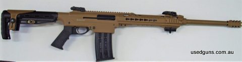 As new Berika Desert Storm straight pull 12G shot gun. Muzzle brake, 2 x 5 round DBM, pistol grip, folding spring assisted front and rear sights sling studs, ad