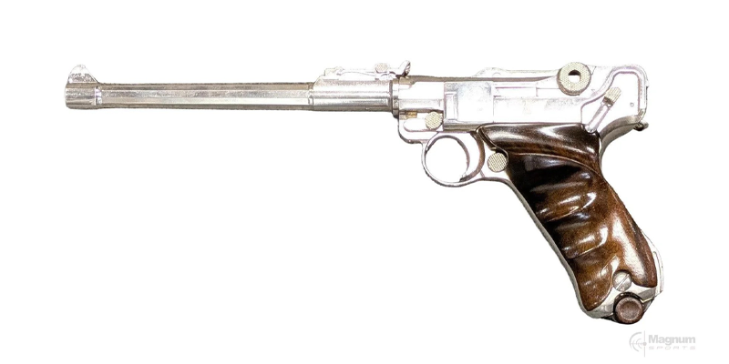 Luger P-08 DWM Artillery Nickel Plated - 9mm Very Good Condition