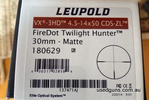 Purchased new approximately 12 months ago never got to use it and no longer have any use for it. 30mm FireDot Twilight Hunter