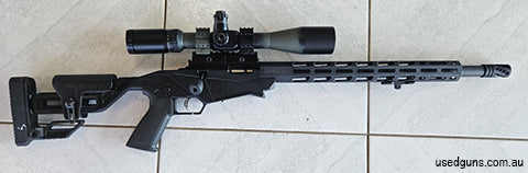 As new Ruger Precision 9 shot 22 WMR.  Scope & mount included