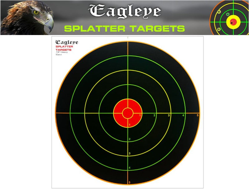 Eagle Eye Splatter Target 12 Inch Heavy Card 5pk