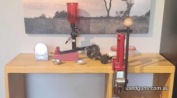 1. Lee 50th anniversary reloading kit - press, power loader, scale and lube with all manuals and bits and pieces. 2. Once fired brass as follows: - 580 .308 cas