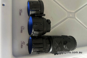Clip on with three rusan attachments,not a lot of use have updated to a scope
