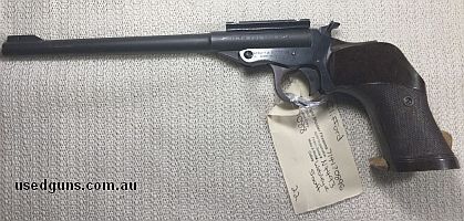 Single shot target pistol in good condition. Rear sight is missing but has a fixed rail for scope.