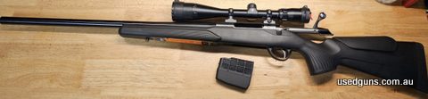 Tikka T3x Varmint 223 left hand Bushnell Elite 5-15x40. Extremely accurate and reliable. Very well looked after. Buyer to pay transfer and post if needed