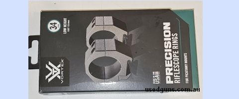 Vortex, Precision Series 34mm tube rifle scope rings. PMR-34-92. Size Low and on picatinny rail this will mount a 56mm objective scope no problem. (you dont nee