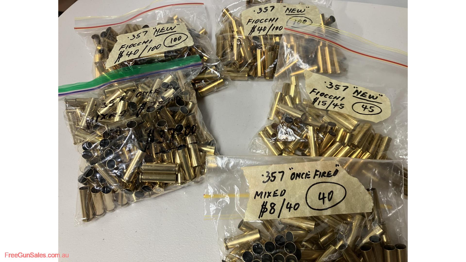 .357 brass new Fiocchi and once fired mixed Highbury