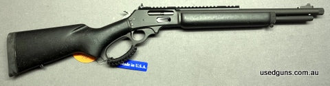 One only. Brand new and in stock for immediate delivery. Marlin 1894 Dark in 444 Marlin. 16.5" Threaded barrel. Picitinny rail with Ghost Sights. $65 Freight to
