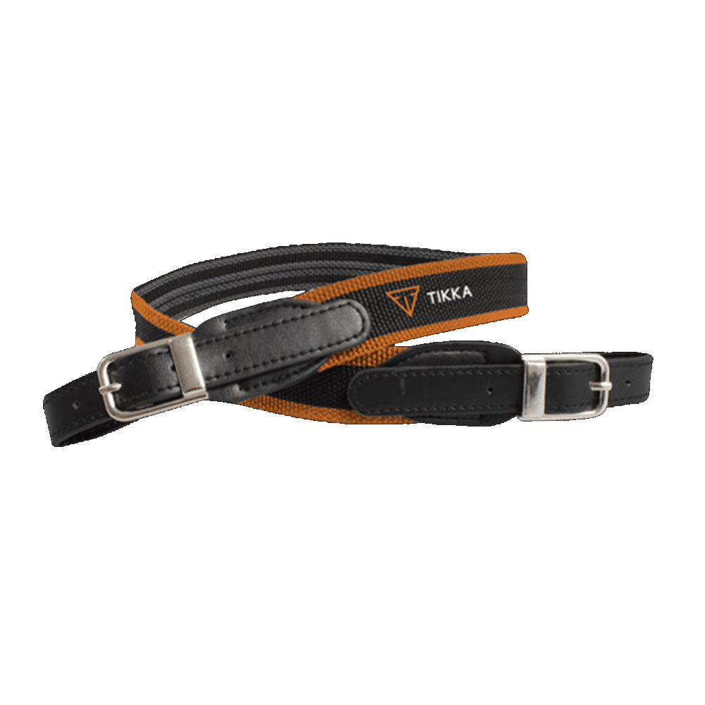 Black & Orange Nylon & Leather Sling (no swivel)