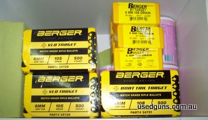 Have for sale 1000 6mm VLD target and 750 BT 108gr projectiles 1650 posted