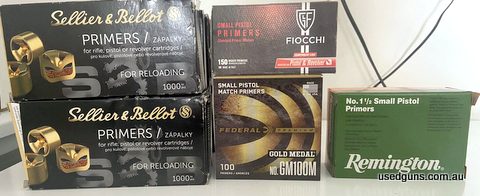 S&B- 5900 in stock $100 per 1000. Federal- 500 in stock $110. Remington- 1000 in stock $180. Fiocchi- 500 in stock $75. Bendigo pick up, cash on collection.