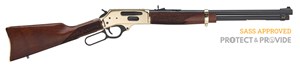 HENRY
H024-3855
SIDE GATE BRASS
38-55
5 SHOT
20" ROUND BARREL
CHECKERED WALNUT STOCK & FOREND
BRASS FINISHED RECEIVER
SIDE GATE LOADING

NEW $1990