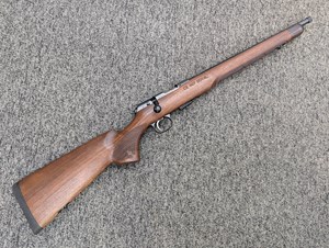 CZ
MODEL 457 ROYAL COMPACT
22LR
5 SHOT
16.5" SPORTER BARREL
THREADED MUZZLE
CHECKERED WALNUT STOCK

NEW $1495