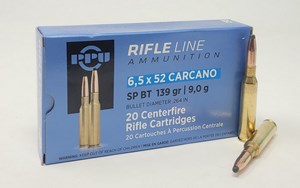 PPU
HR6552B
RIFLE LINE
6.5X52, 139GR, SOFT POINT
AMMUNITION

$46.90 /PER 20
$211.05 /PER 100
$390 /PER 200