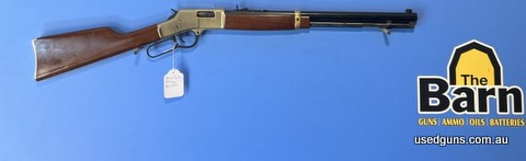 Henry HOO6 44 Mag in good condition. Bore is in excellent condition. Some cosmetic marks as seen in pics. Is an older tube mag fed model, not the side gate mode