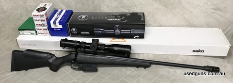 Tikka CTR in 6.5 Creedmoor, fired 40 rounds only. 24in barrel, factory muzzle brake/rail. Includes RCBS fl dies, 100x new Lapua sr cases, 60x Hornady ELDM 140gn