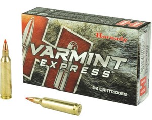 HORNADY
H8336
VARMINT EXPRESS
22/250, 50GR, VMAX
POLYMER TIP AMMUNITION

$53.99 /PER 20
$242.95 /PER 100
$458.95 /PER 200