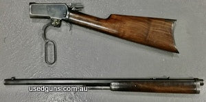 Winchester 32-20 WCF takedown rifle in very good condition. Manufactured in 1911. Bore is shiny with sharp rifling and a couple of areas of light scattered pitt