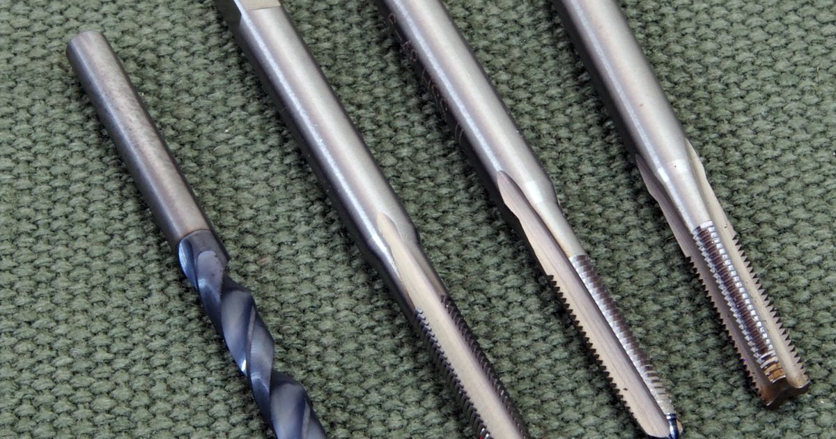 6-48 Drill & Tap, 4 piece set for rifle scope mounting. CARBIDE Drill.