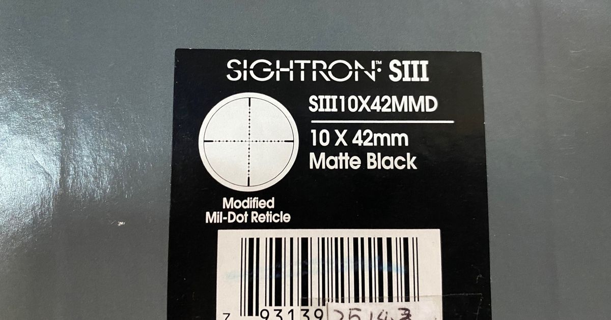 Sightron siii 10 x 42 mmd