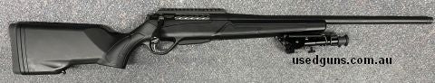 Lithgow LA102 Signature Series 308 with Poly stock and Black cerakote barrel and action. 22" Threaded barrel. Fluted bolt and oversized bolt handle. Picatinny r
