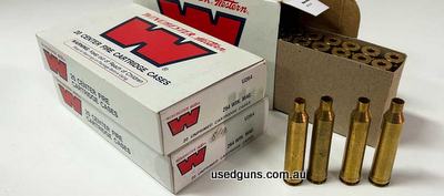 New 264 Win Mag unprimed brass. Winchester brand. 60 cases in 3 packs of 20. Sydney location.
