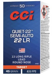 CCI 22LR QUIET SEMI-AUTO 45GN LRN 50PK