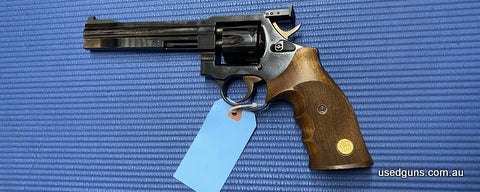 Excellent condition Manurhin MR32 Match single action revolver in 32 WCF. Cylinder operates flawlessly, hammer is smooth. Iron sights are adjustable. Comes case