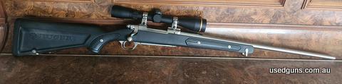 Absolutely beautiful Ruger with paddle stock as new very few rounds through it stainless All Weather would suit new buyer. Price including postage on eastern se