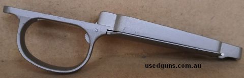 Rem 700 short action trigger guard. Is in good condition. Silver finish.