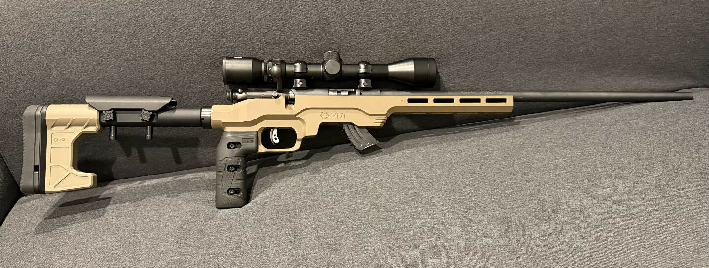 Super accurate 22 and punches well above its price point. In great condition. Has a little wear and tear on the chassis. Chassis alone is worth around $900 new.