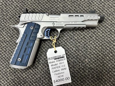 Consignment Kimber 1911 Rapide Ice 9mm 9 Shot UNFIRED BRAND NEW