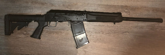Russian made Saiga 12. Can’t be imported anymore. Comes with 4 mags. Price includes shipping.