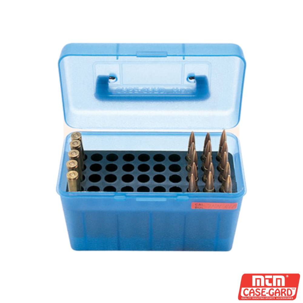 MTM 50rnd Ammo Box Deluxe Blue
