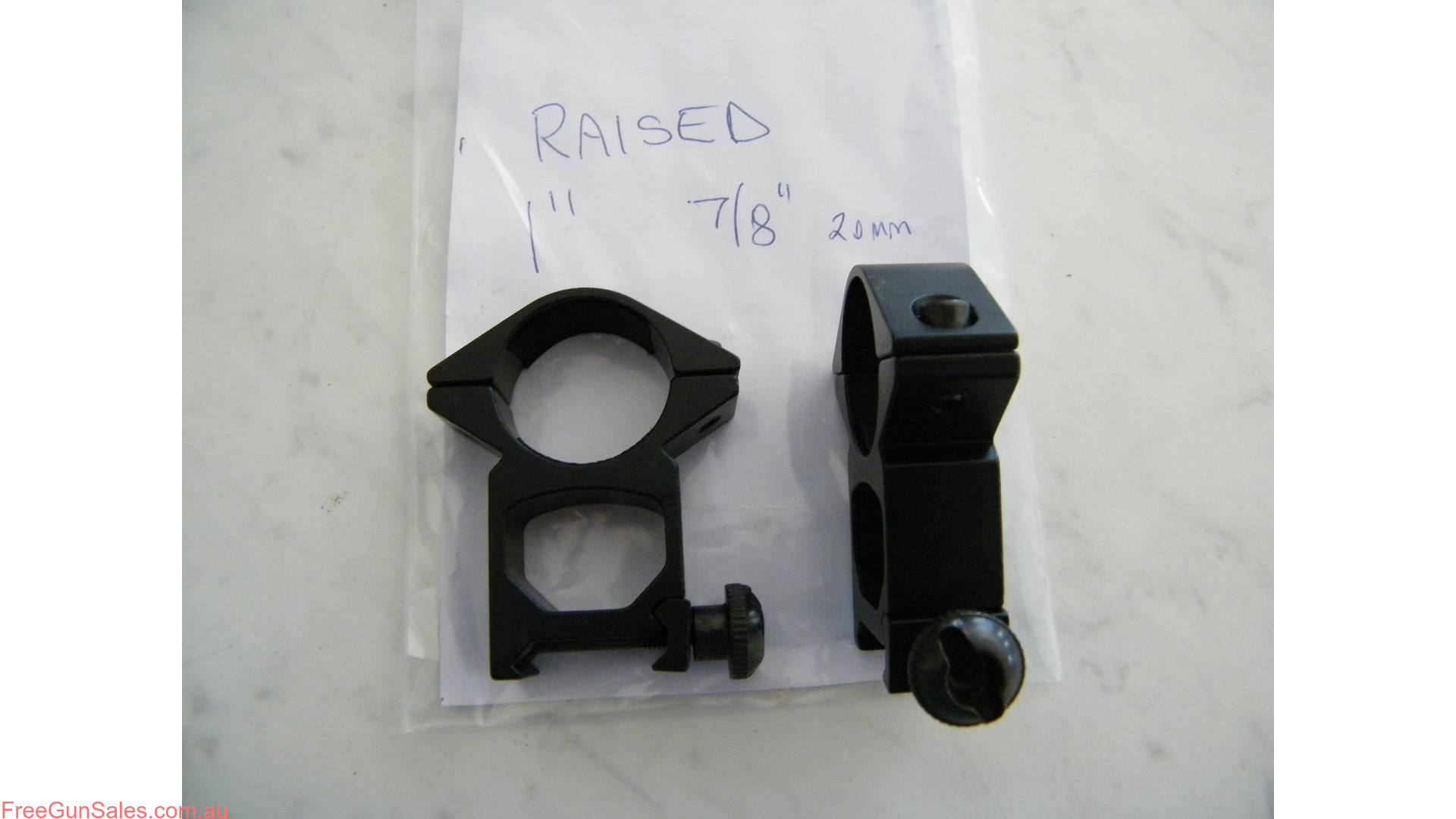 Scope Rings Raised 1" Aluminium