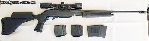 Choate stock , original poly stock available , 20 inch barrel, SB Custom muzzle break , SB Custom trigger enhancement ,original mag , 1x10 shot Lucky Thirteen m