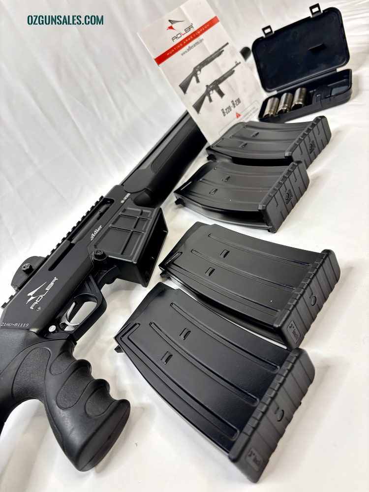 Adler B230 12ga 20-inch barrel 2X extra magazines