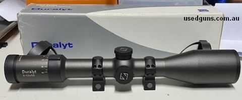 Great hunting scopes, Zeiss Duralyt 3-12 x 50 reticle 6, comes with Nightforce Ultralite rings Medium. Text for more photos price plus $25 post.