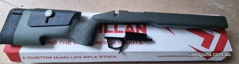 McMillan A4 stock, Remington varmint contour with M5 DBM also includes atlasworx bottom metal which takes AICS mags