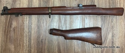 Indian Rosewood reproduction stock. Top timber has been cut to fit HT model variant. Stock purchase from Southern Cross Miltaria last year. Includes post beside