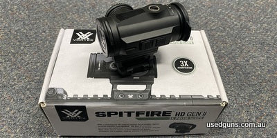 One only! Was $675 now $549! Brand new in box Vortex Spitfire HD Gen II 3x Prism scope. 2 month lay-by available with a 20% deposit. $15 post Australia Wide.
