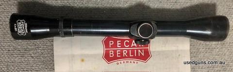 Pecar Berlin 4x81 scope (same size as 4x35) in very good serviced condition ready to use on any rifle. Brilliant German optics with steel tube / popular No 10 p