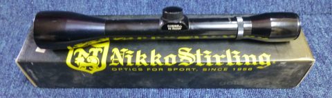 A classic Bushnell Banner 4x scope in good condition, with clear, sharp optics and a 1" tube. Perfect for vintage rifle setups or collectors looking for period-